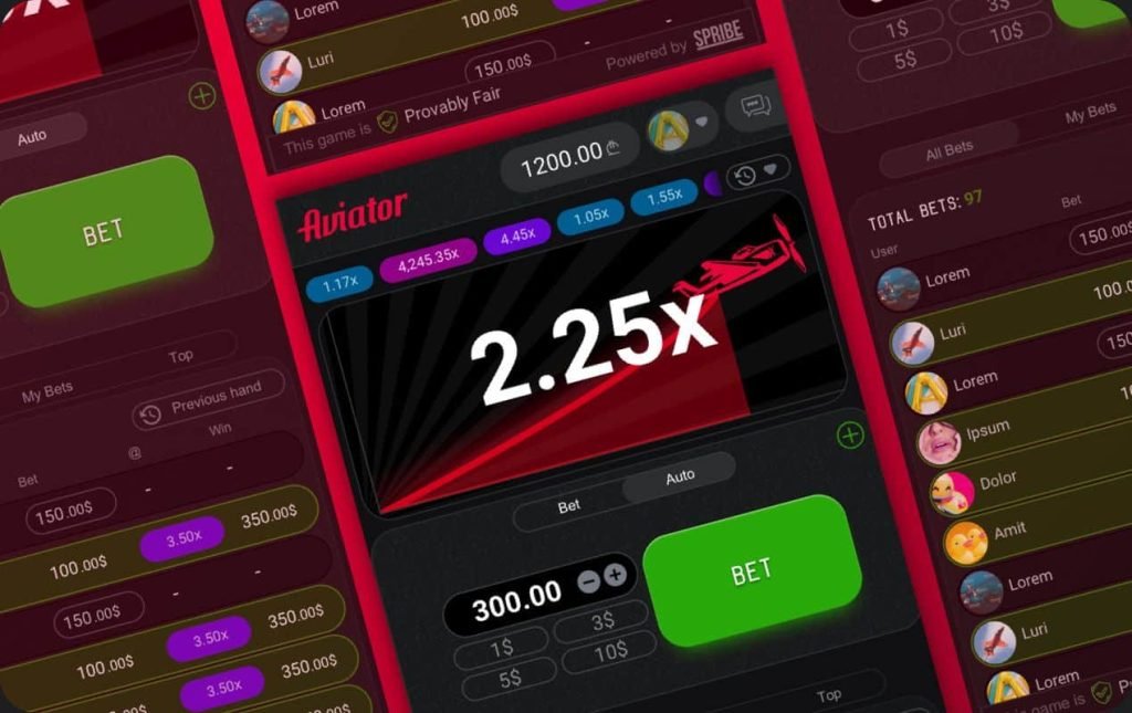 Aviator game interface showing purple multipliers