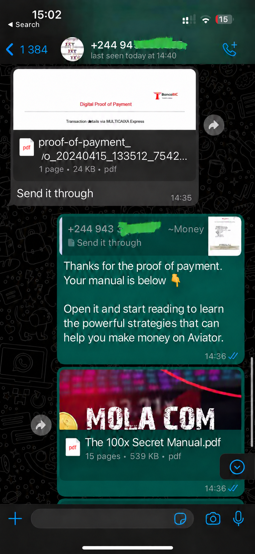 Customer manual delivery conversation 2