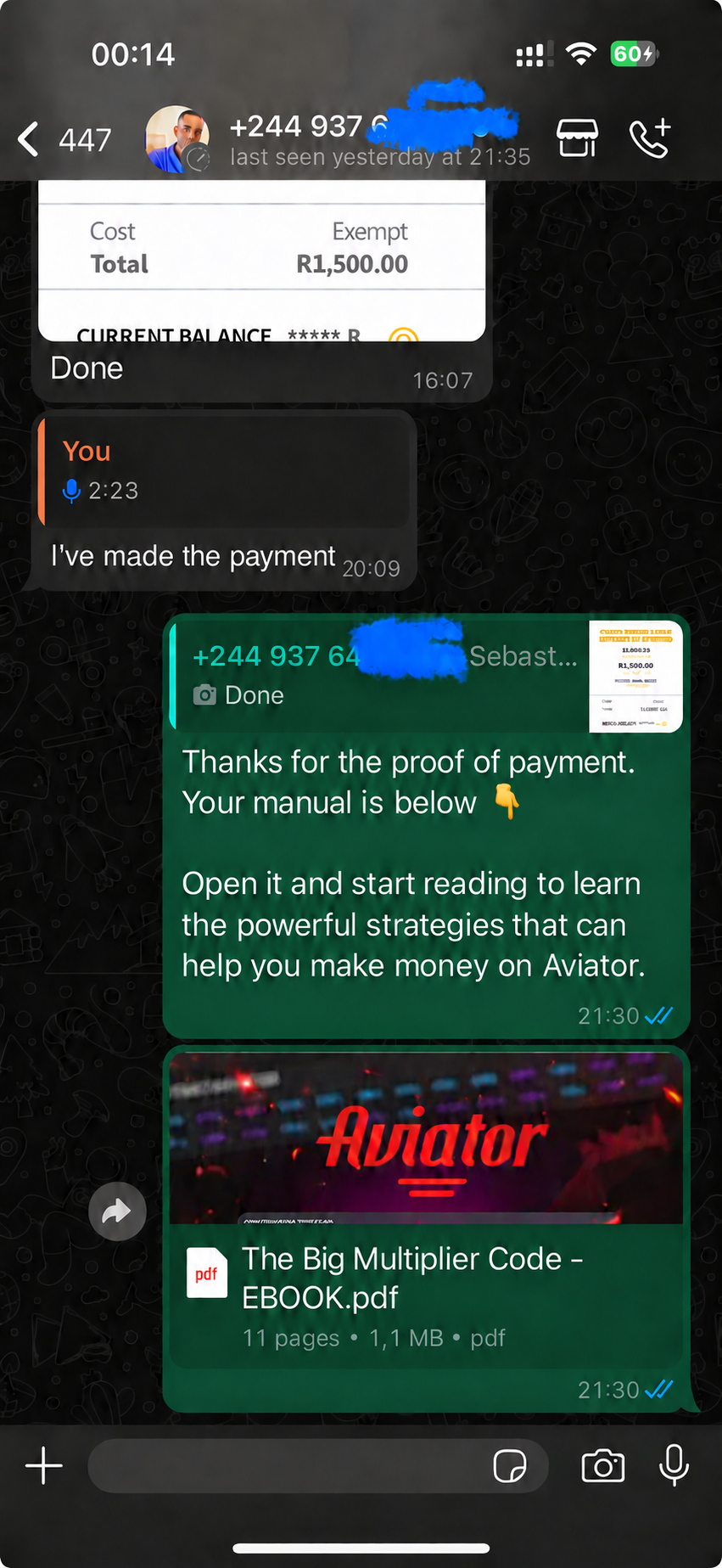 Customer manual delivery conversation 3