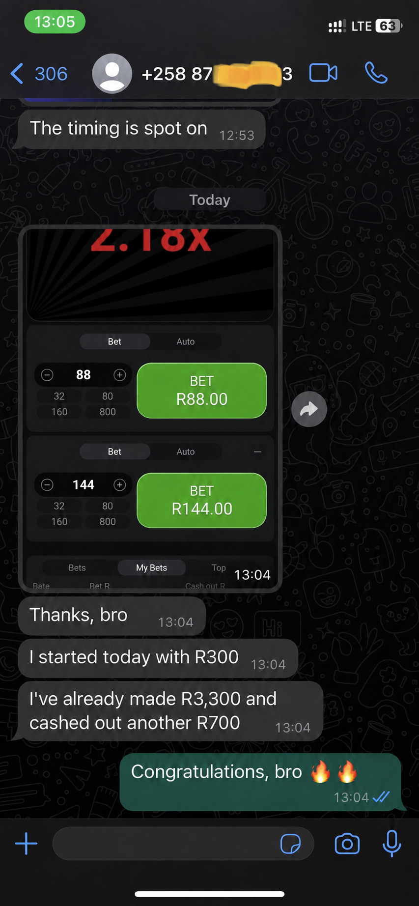 Customer result conversation 1